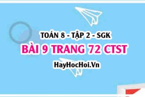 Bài 9 trang 72 Toán 8 Tập 2 Chân trời sáng tạo